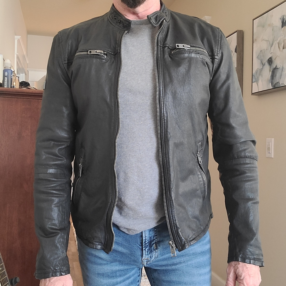 Superdry Leather Biker Jacket NWOT